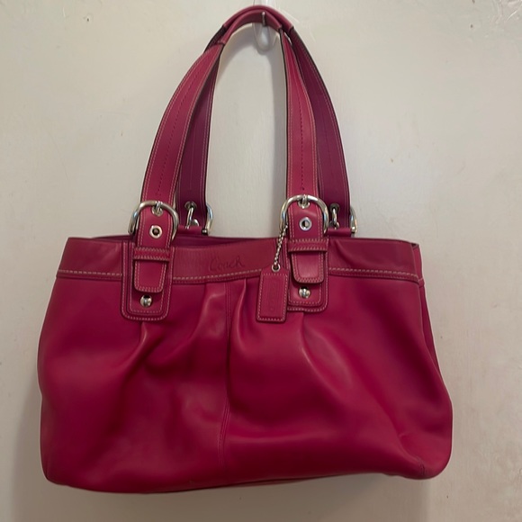 Coach Bags Coach Pink Leather Shoulder Bag Poshmark
